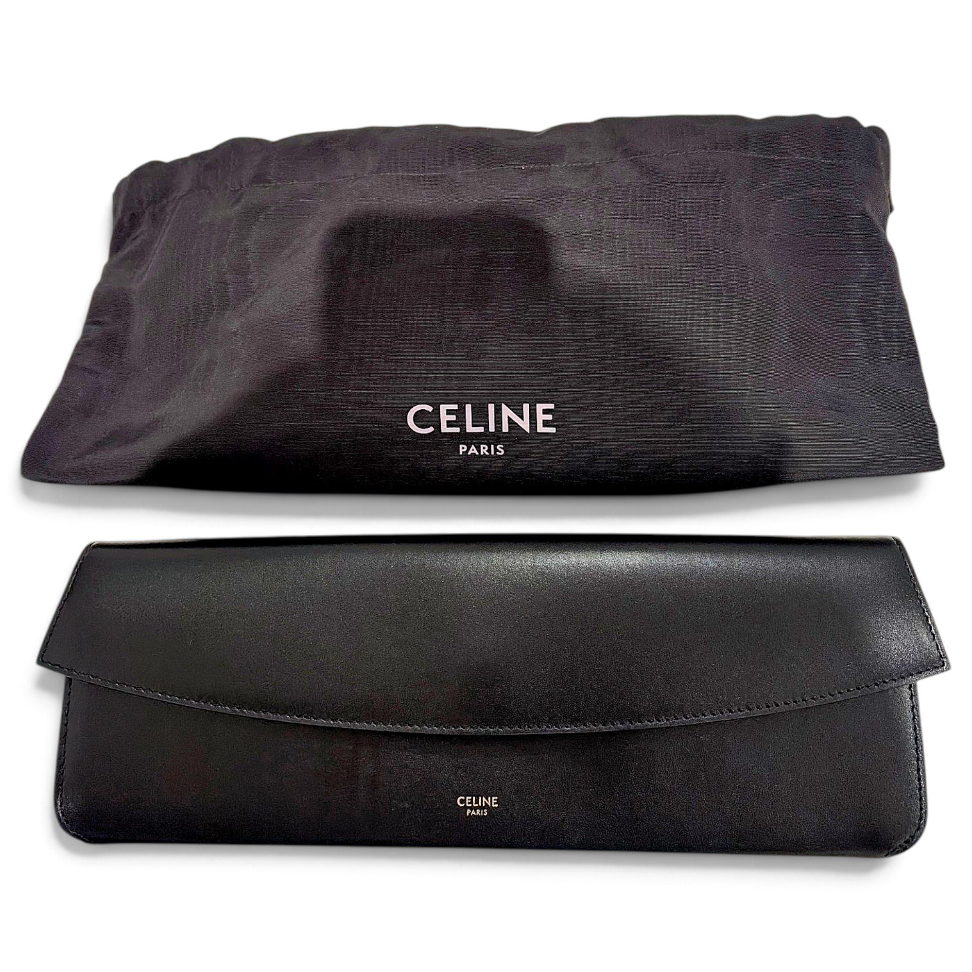 Clasp leather clutch bag