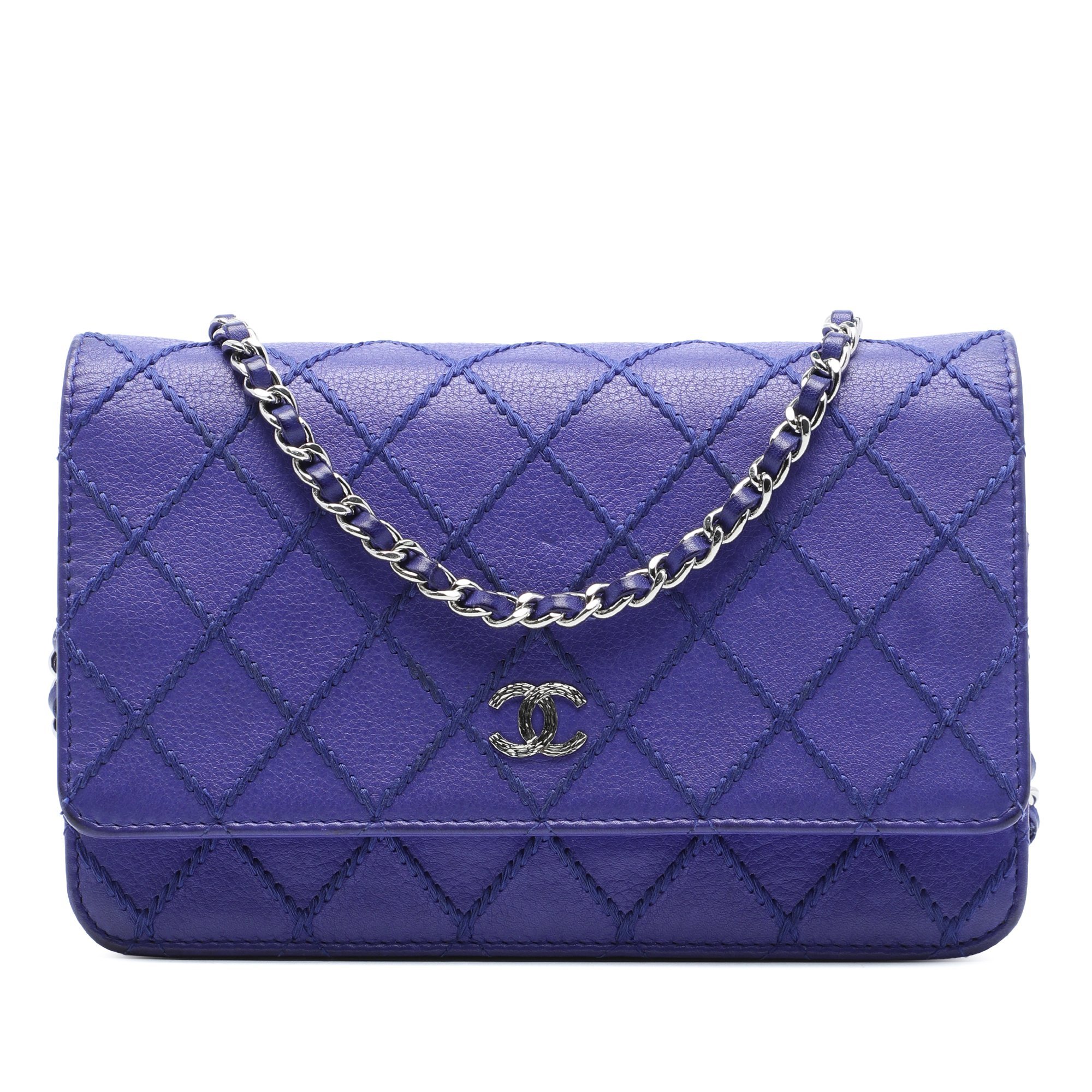 Wallet On Chain leather handbag