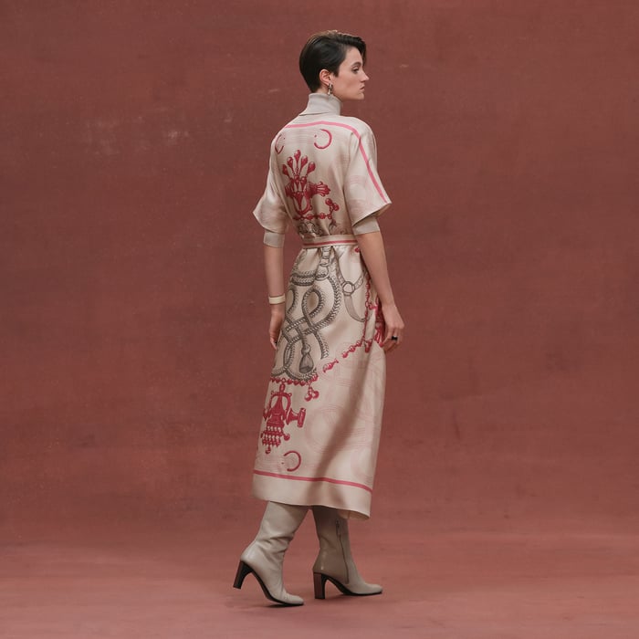 Beige Avoine "Palefroi Remix" Caftan