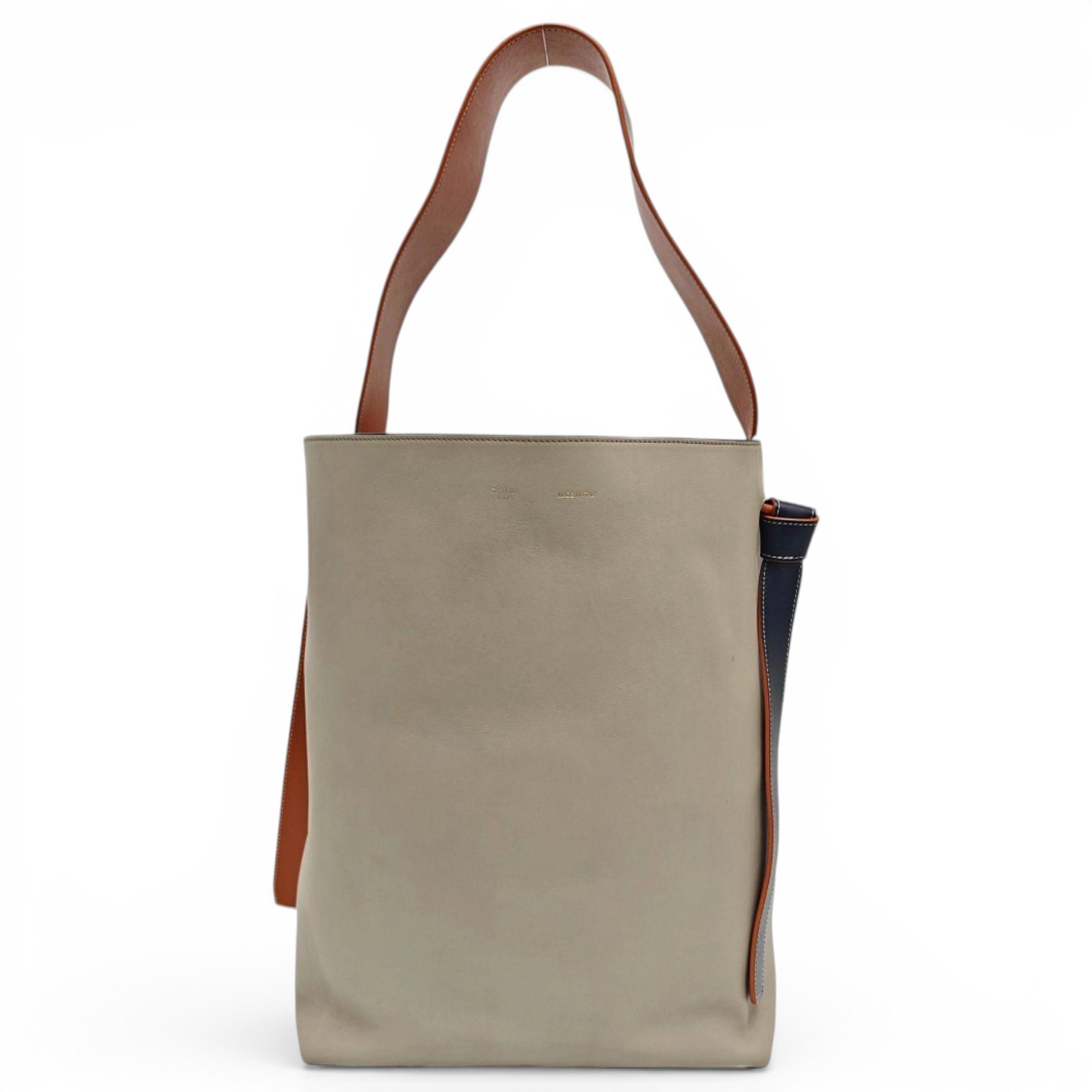Twisted leather handbag