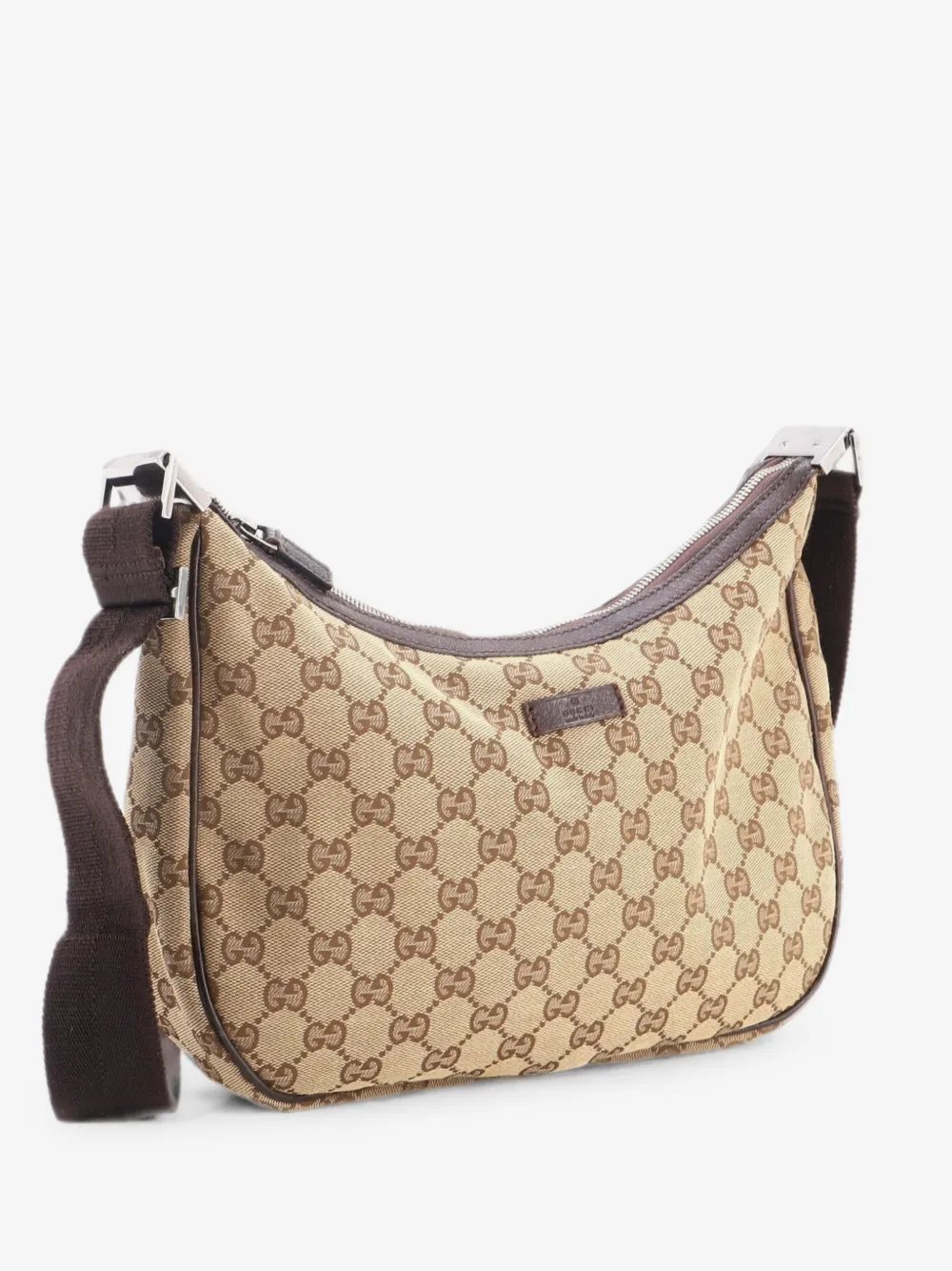 Saddle Zip Messenger Bag GG Canvas with Leather Medium crossbody bag