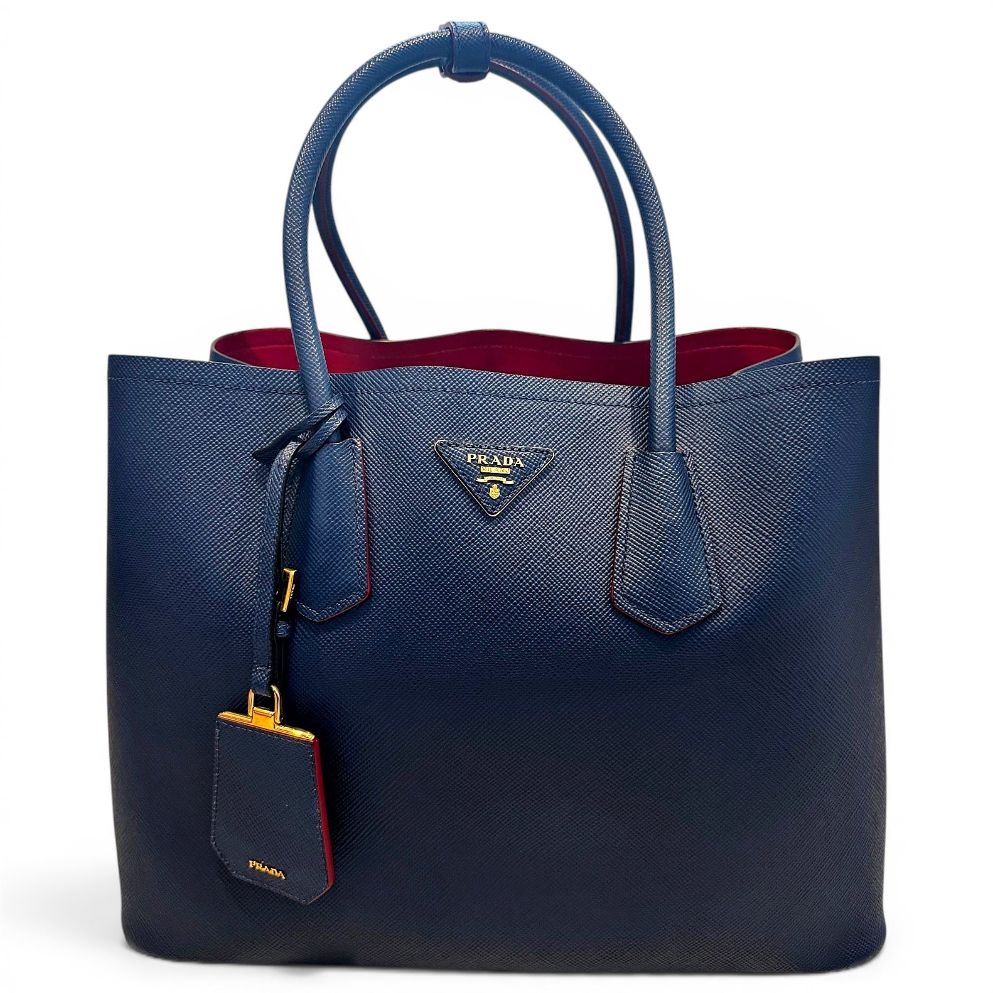 Double leather tote