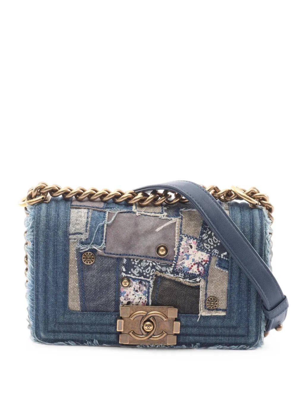 2014-2015 small Boy Chanel patchwork shoulder bag