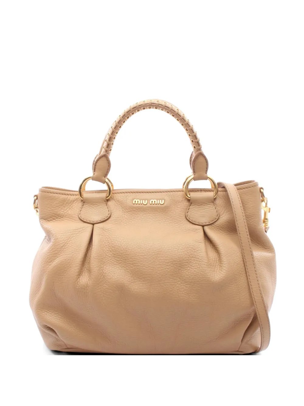 2010s logo-lettering leather tote bag