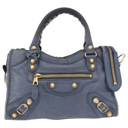 City leather handbag