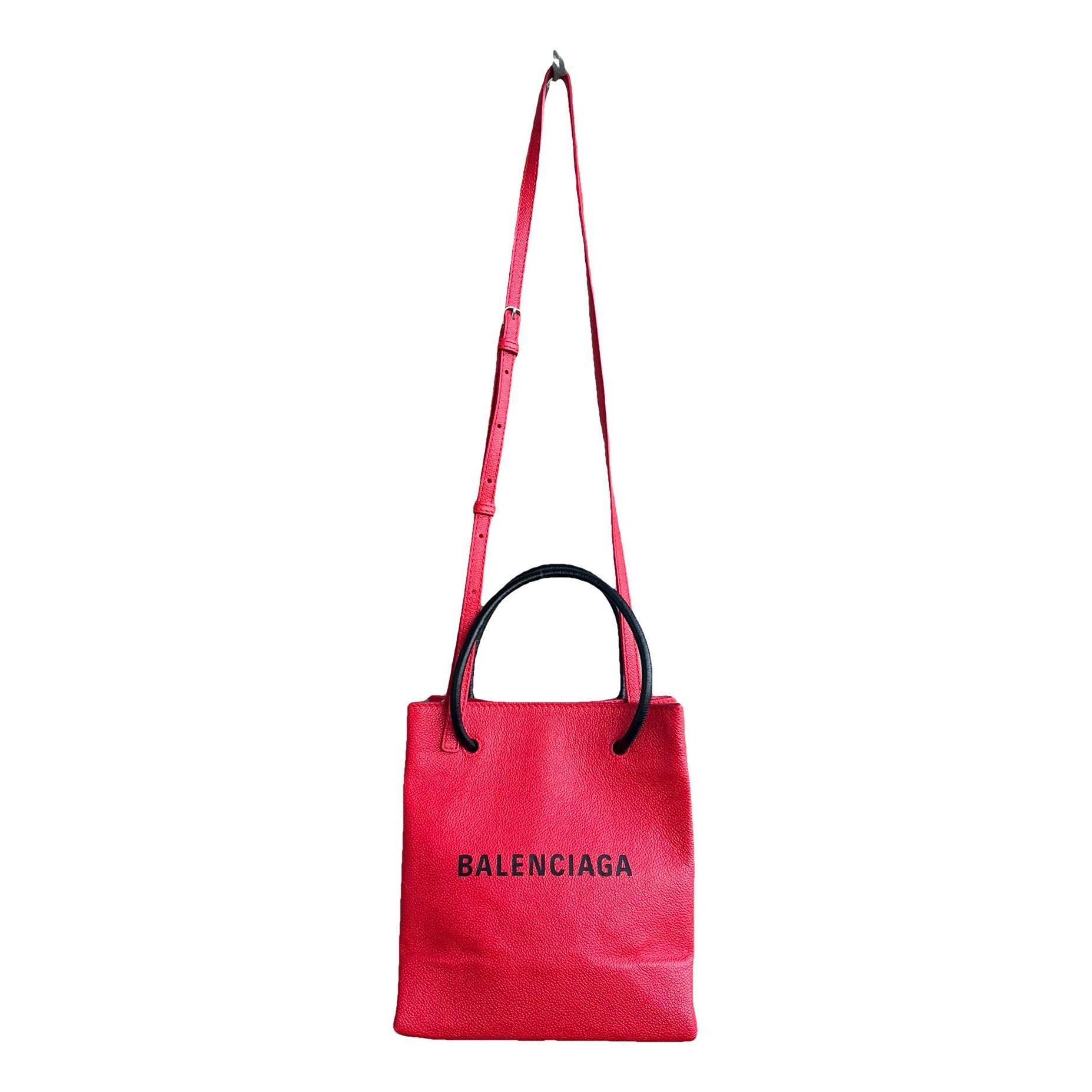 Plastic bag shooper leather crossbody bag