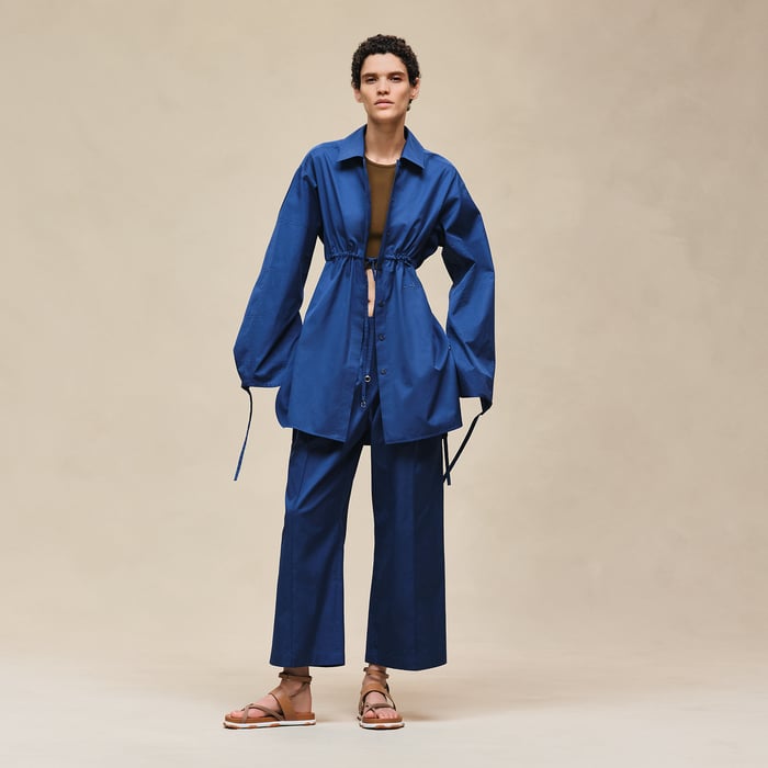 Bleu Lagune Drawstring Shirt