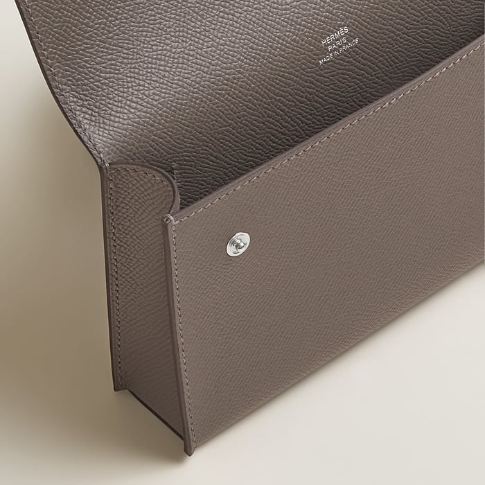 Gris Étain Hermèsnap Wallet