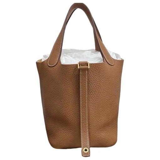 Picotin leather tote