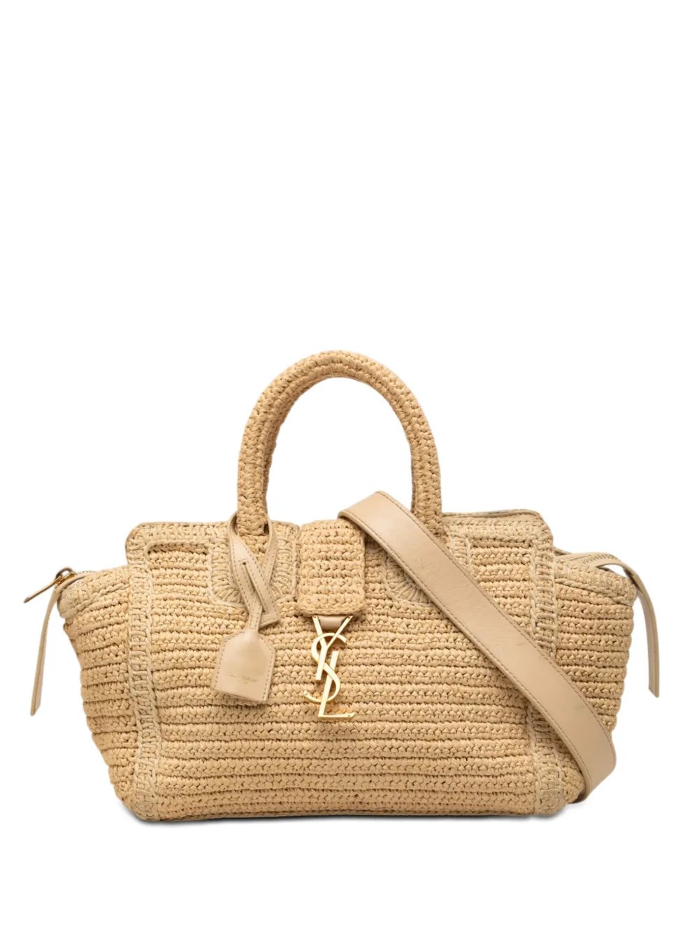 2018 Baby Raffia Monogram Downtown Cabas satchel