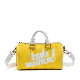 Louis Vuitton Virgil Abloh Yellow Cowhide LV Everyday Keepall XS Silver Hardware, 2021