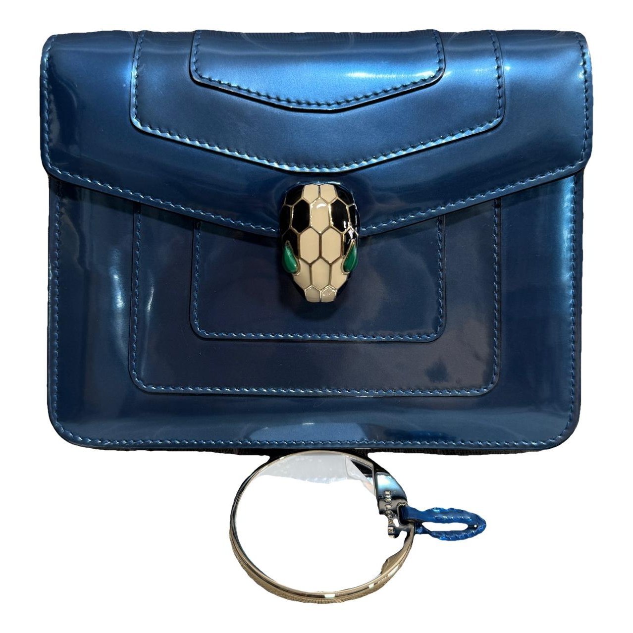 Serpenti patent leather handbag