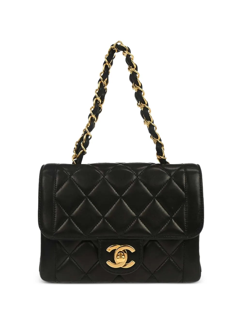 1994-1996 Mini Square Single Flap diamond-quilted tote bag