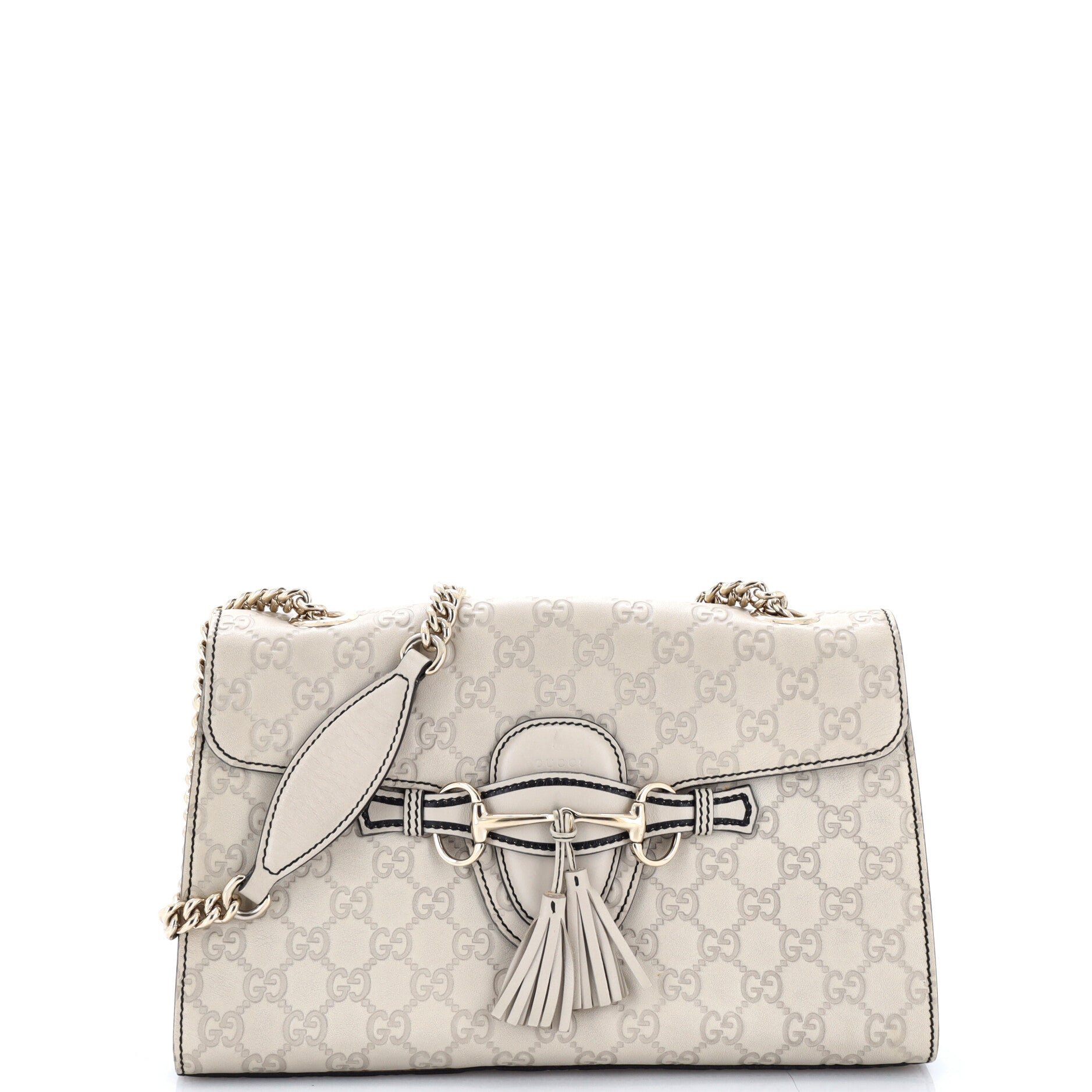 Emily Chain Flap Bag Guccissima Leather Medium