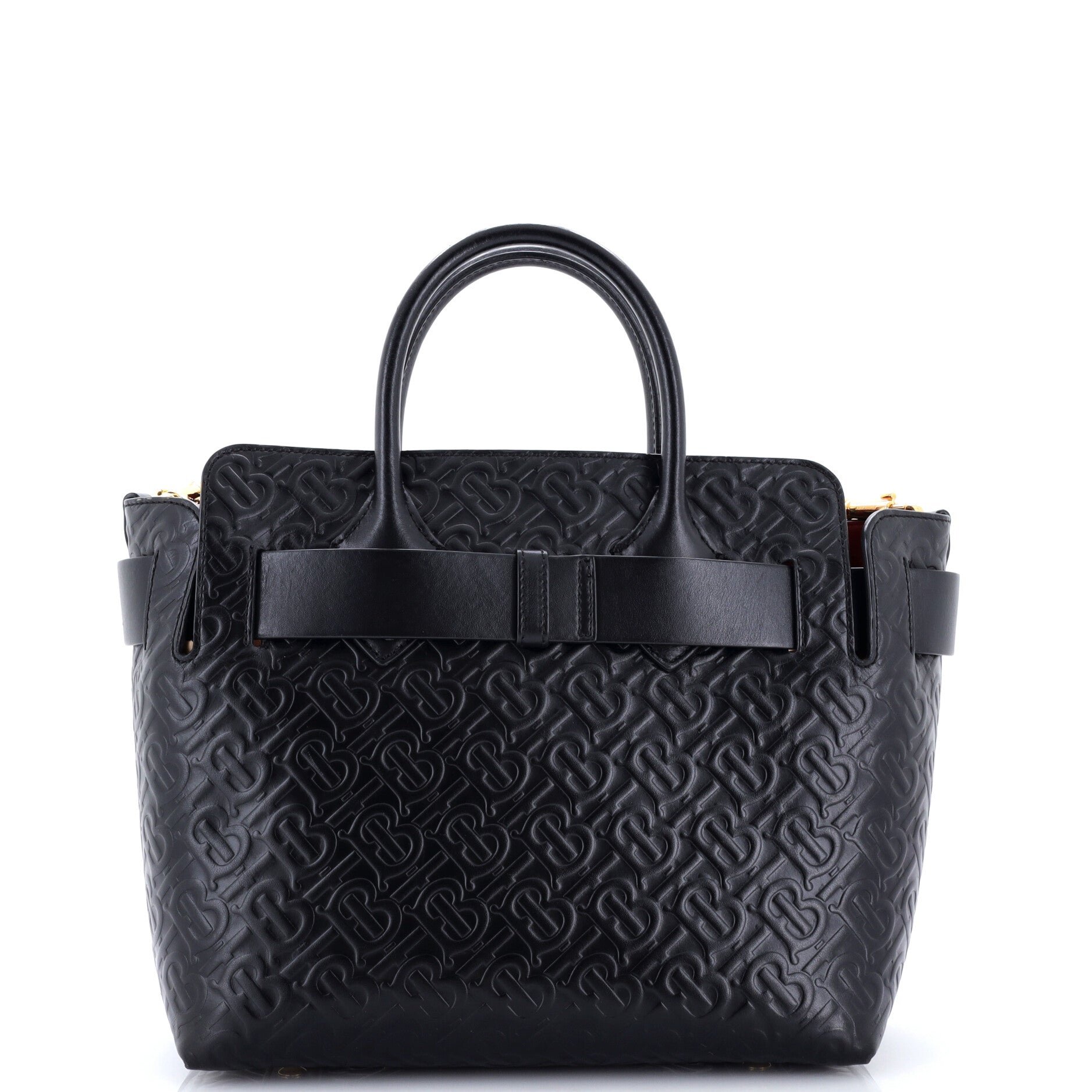Belt Tote Monogram Embossed Leather Small