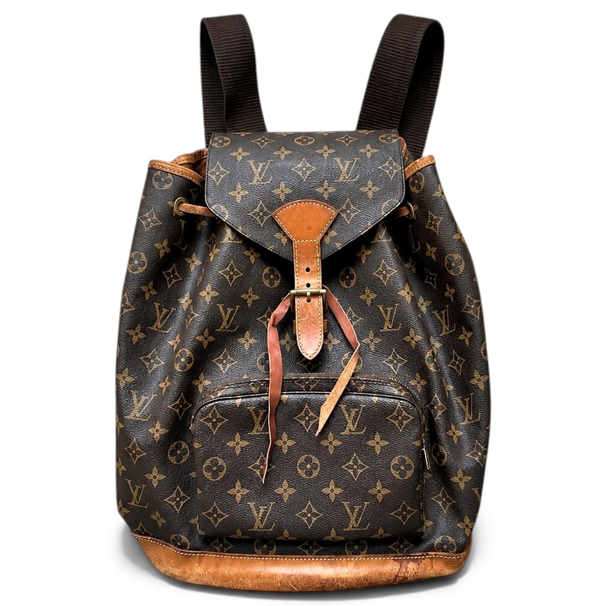 Montsouris Vintage leather backpack