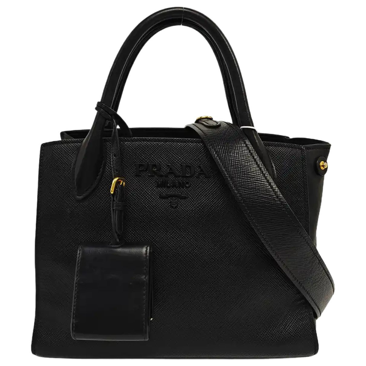 Monochrome leather handbag