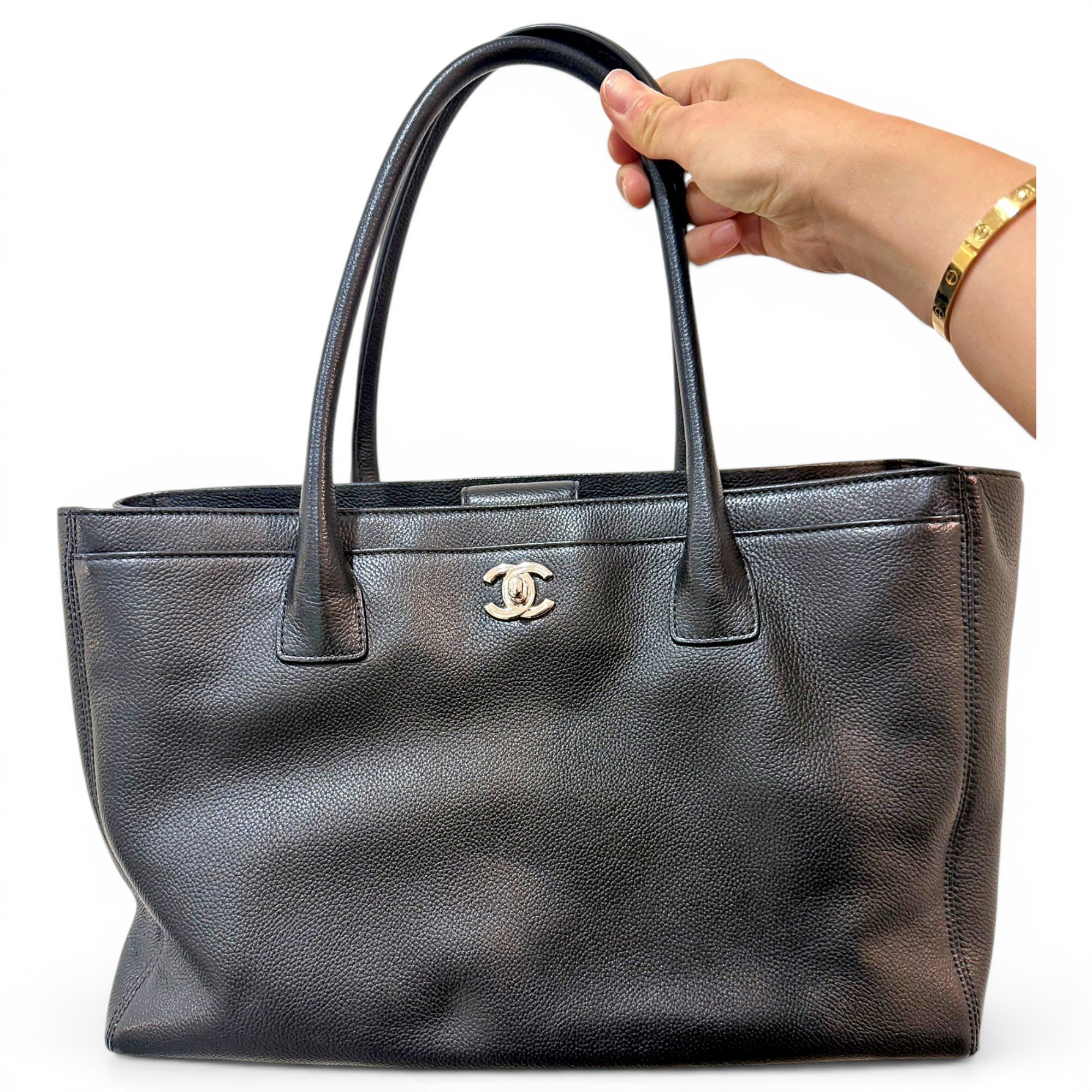 Executive leather tote