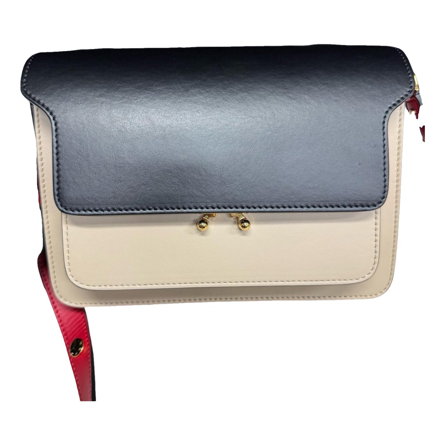 Trunk leather crossbody bag