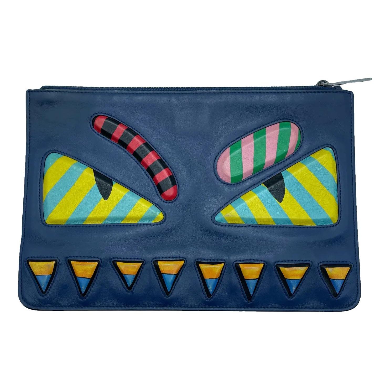 Leather clutch bag