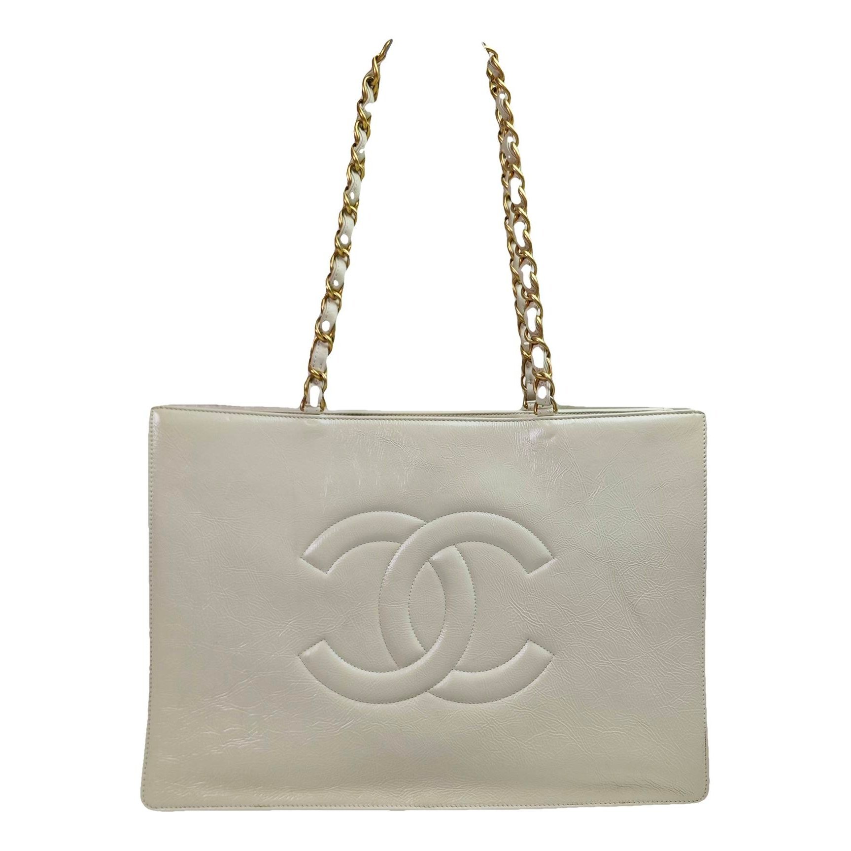 Vintage CC Chain leather tote