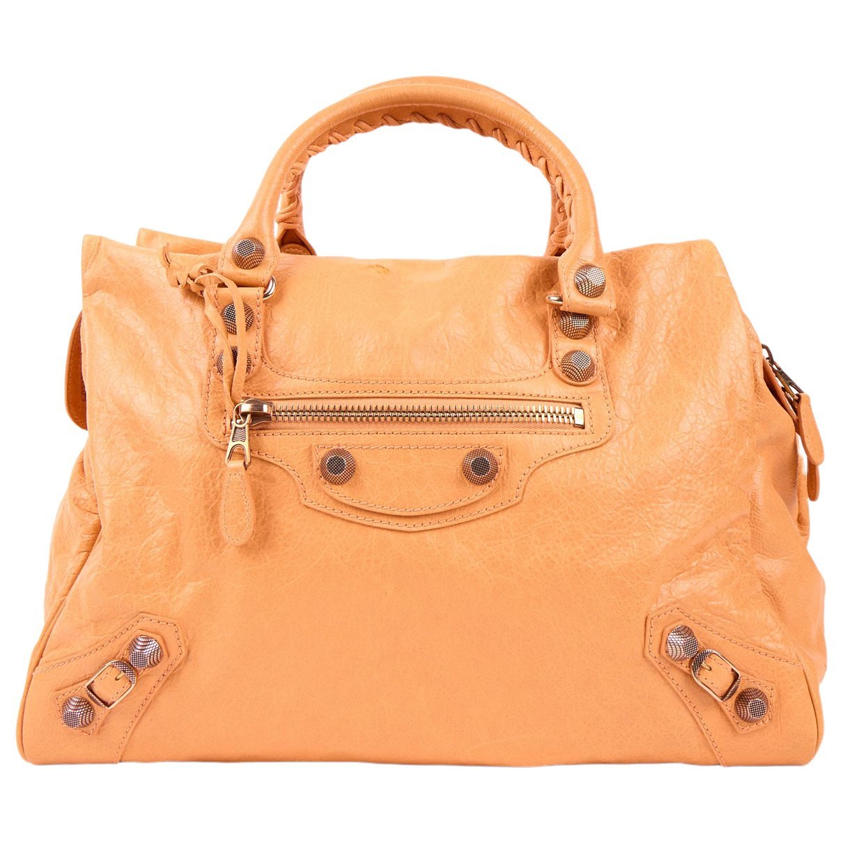 City leather handbag