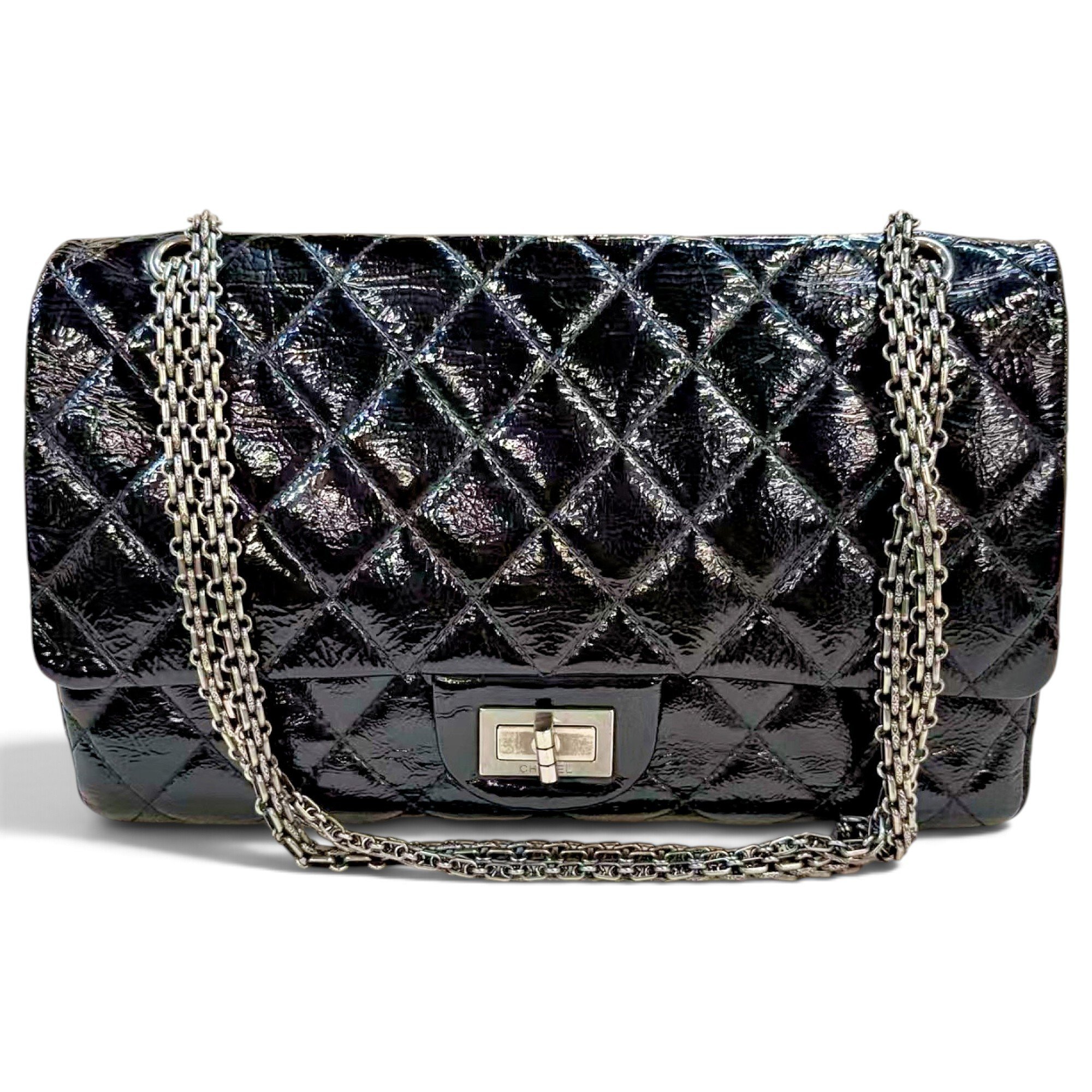 2.55 patent leather handbag