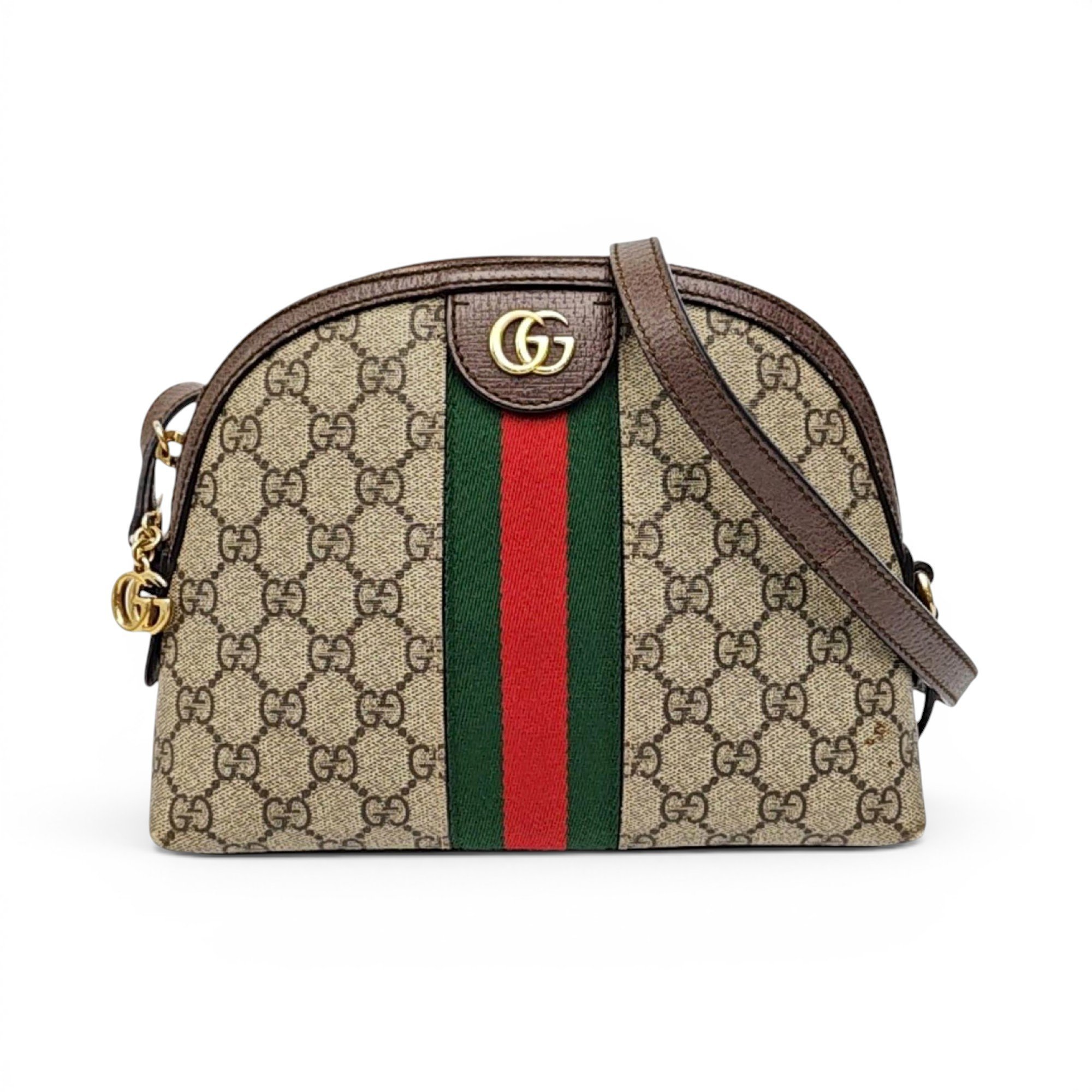 Ophidia Dome leather crossbody bag
