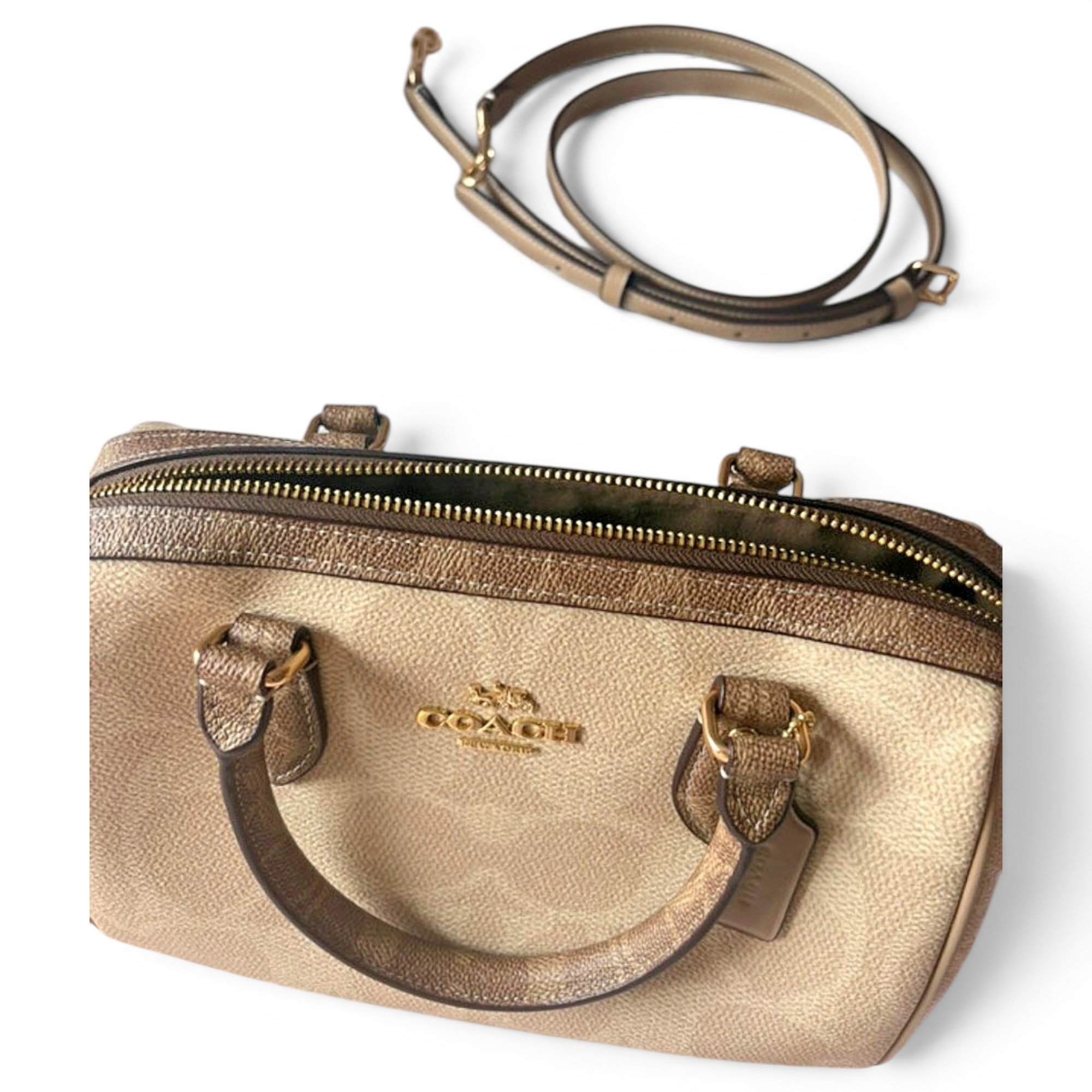 Patent leather handbag