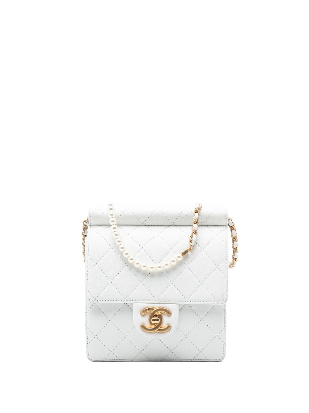 2019 Small Quilted Lambskin Chic Pearls Flap crossbody bag