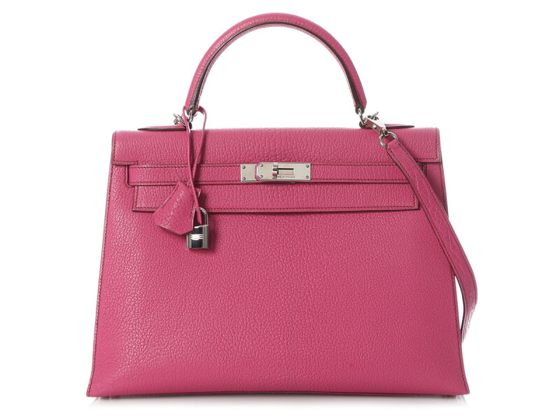 Fuchsia Chèvre Sellier Kelly 32 Palladium Hardware, 2005