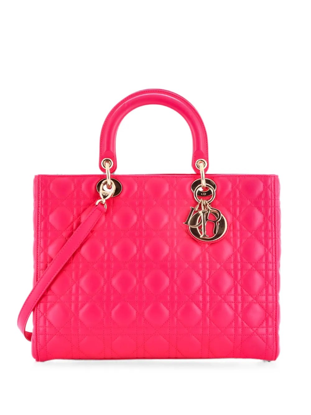 Lady Dior Bag Cannage Quilt Lambskin Large tote bag