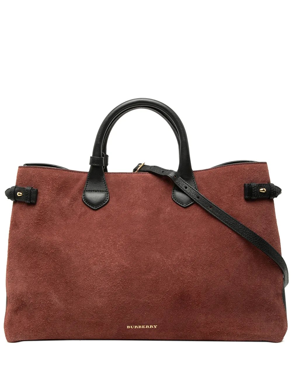 Burberry 2000-2017 Large Suede and Calfskin Banner satchel