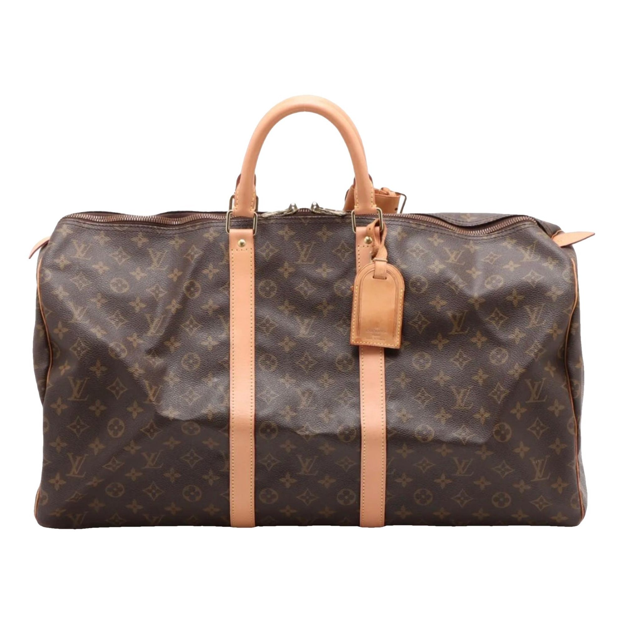 Keepall leather travel bag