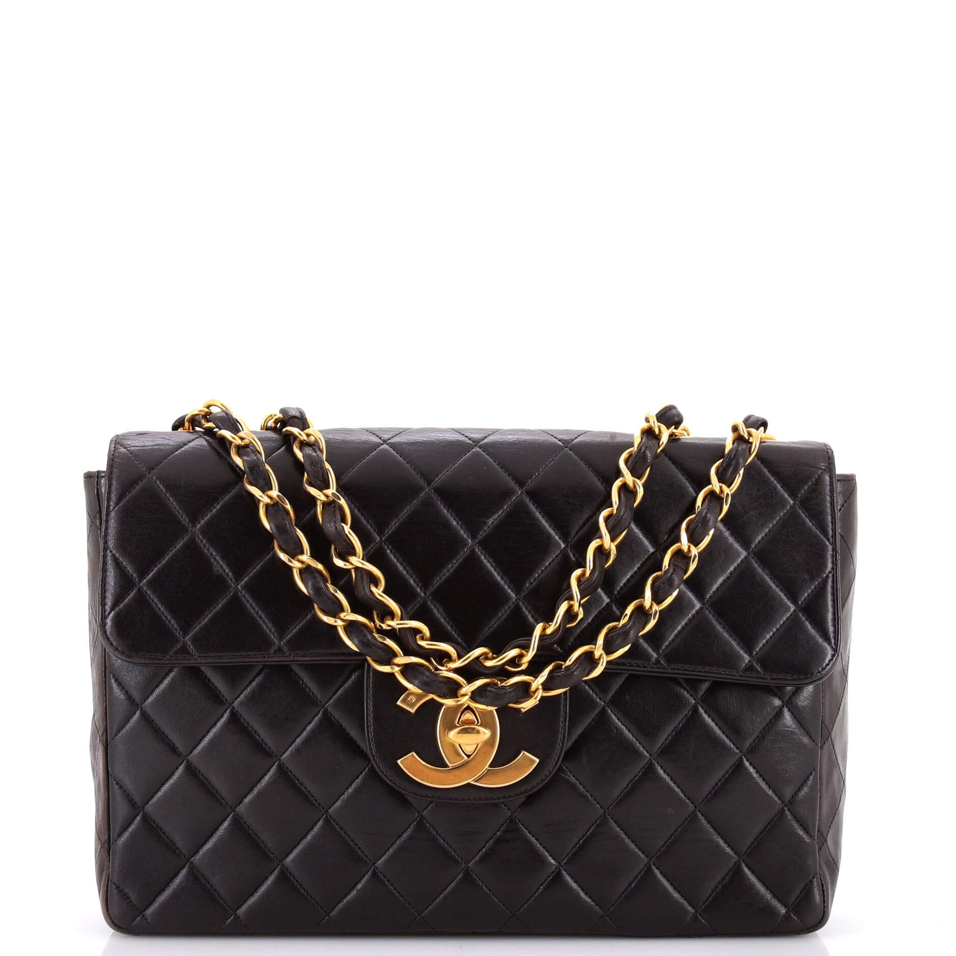 Vintage Classic Single Flap Bag Quilted Lambskin Maxi