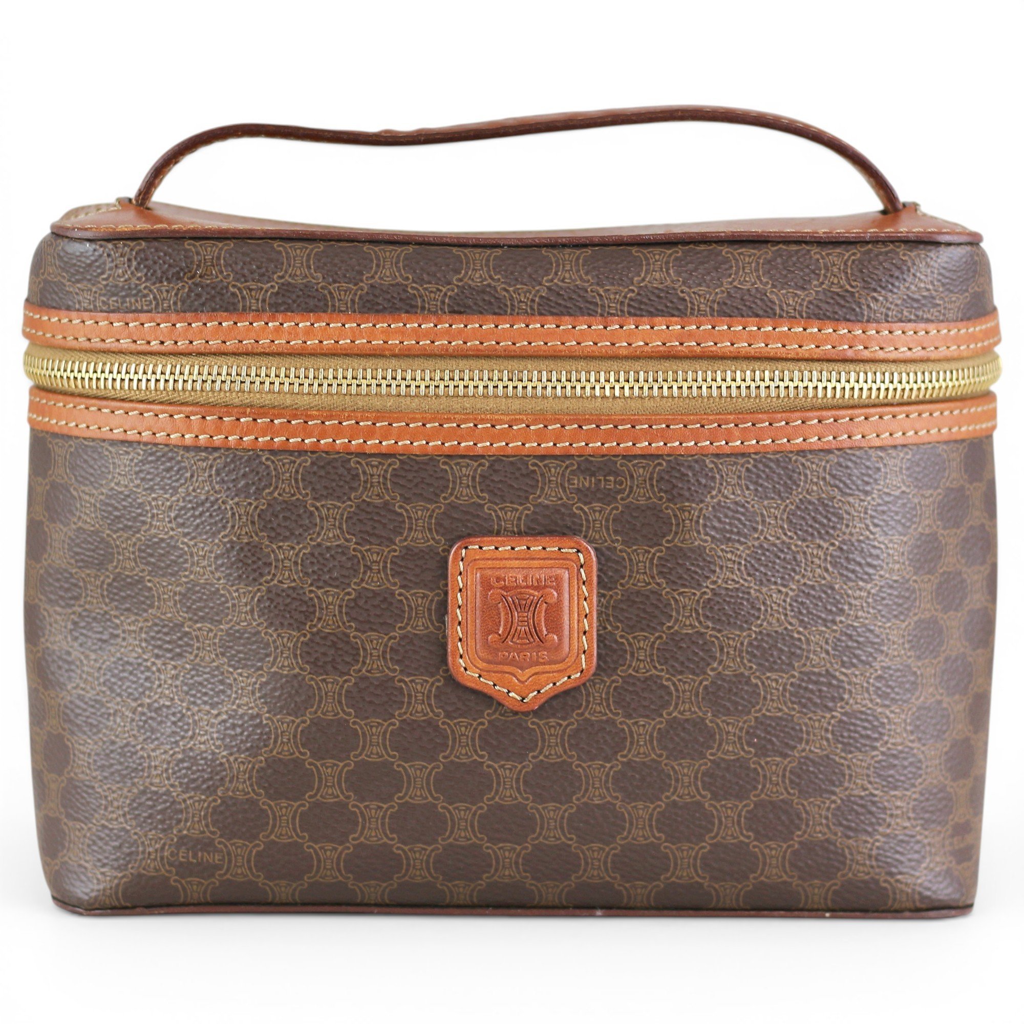 Leather vanity case