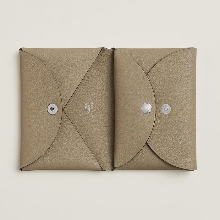 Beige Marfa Calvi Duo Compact Card Holder