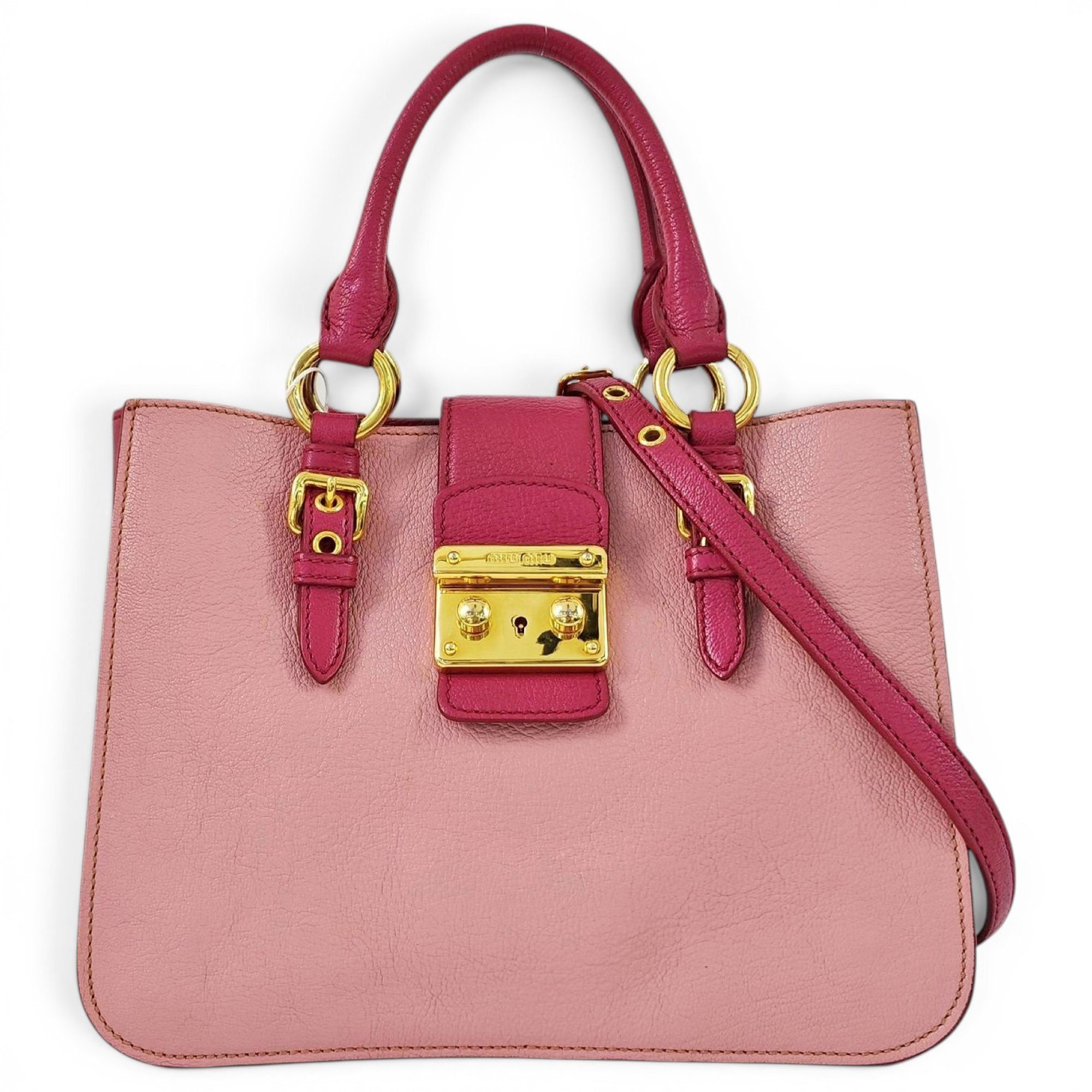 Madras leather handbag