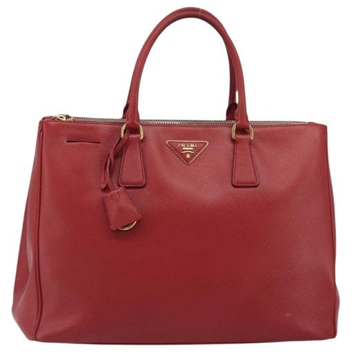 Double leather handbag