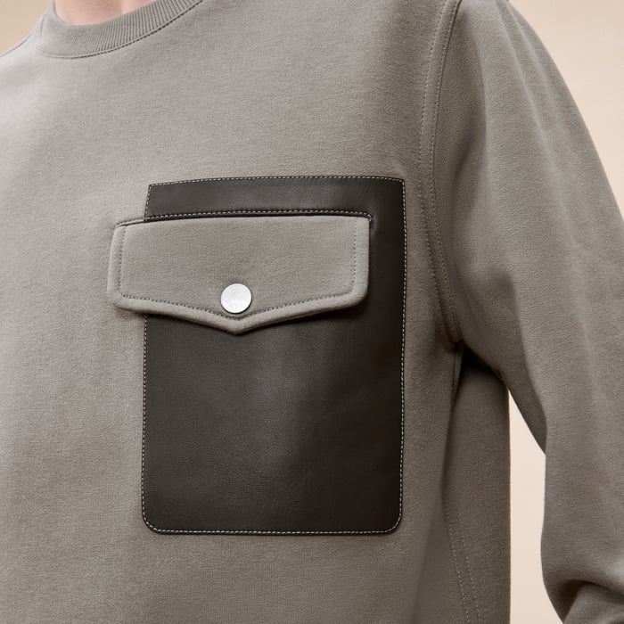 Tourbe "Empreinte Sellier Cuir" Crewneck Sweater