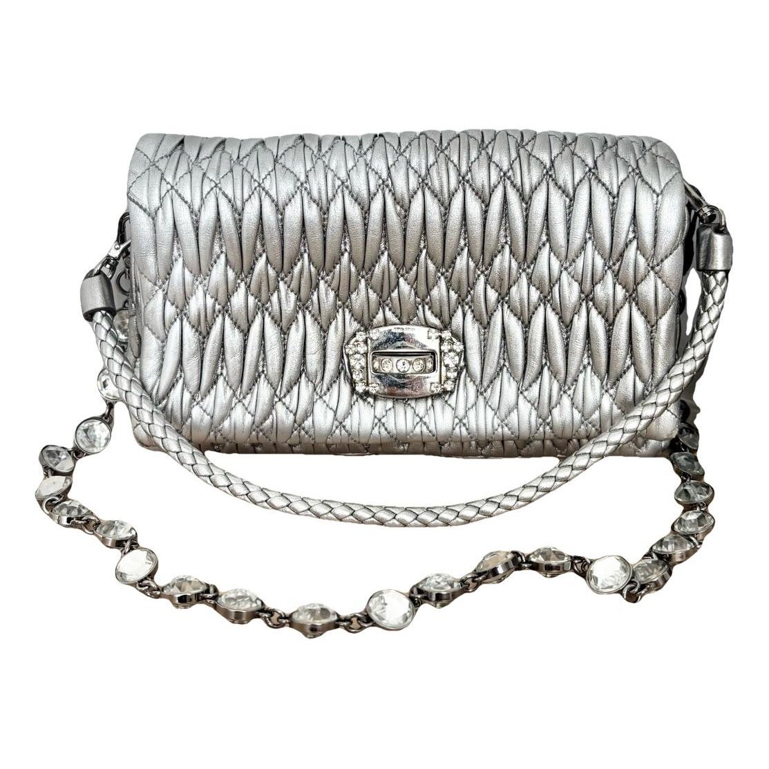 Matelassé leather handbag