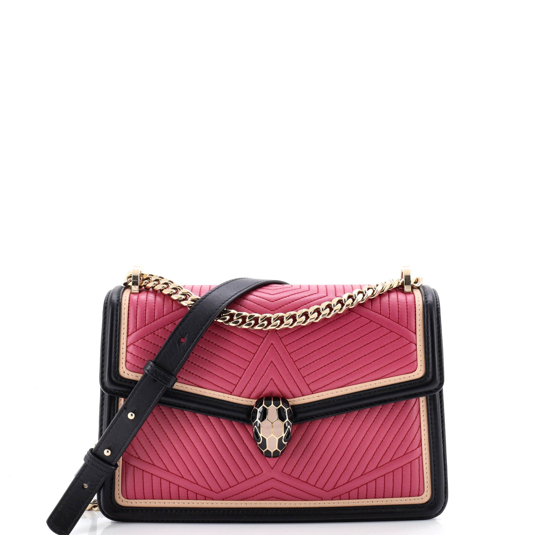 Bvlgari Serpenti Forever Shoulder Bag Quilted Leather Small