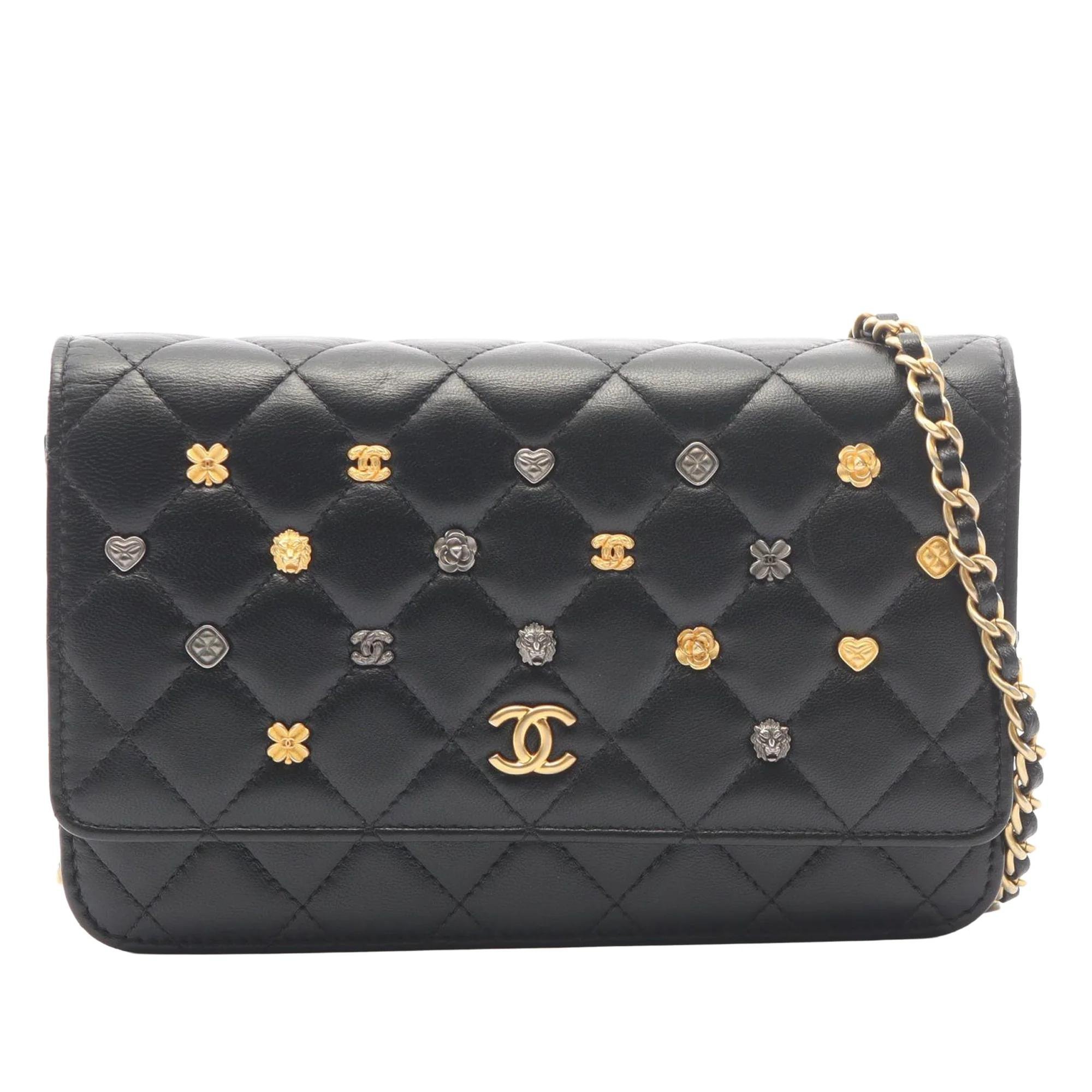 Wallet On Chain Timeless/Classique pony-style calfskin handbag