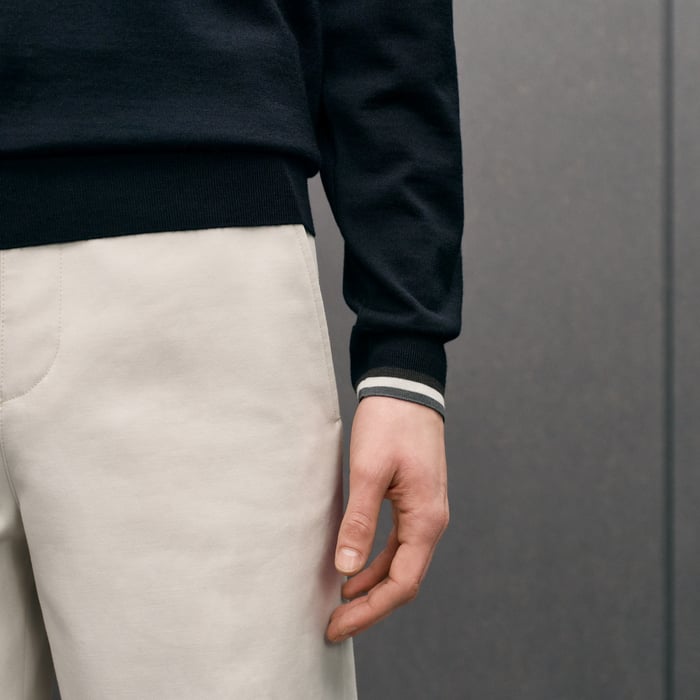 Marine "Rayures & Twist" Crewneck Sweater
