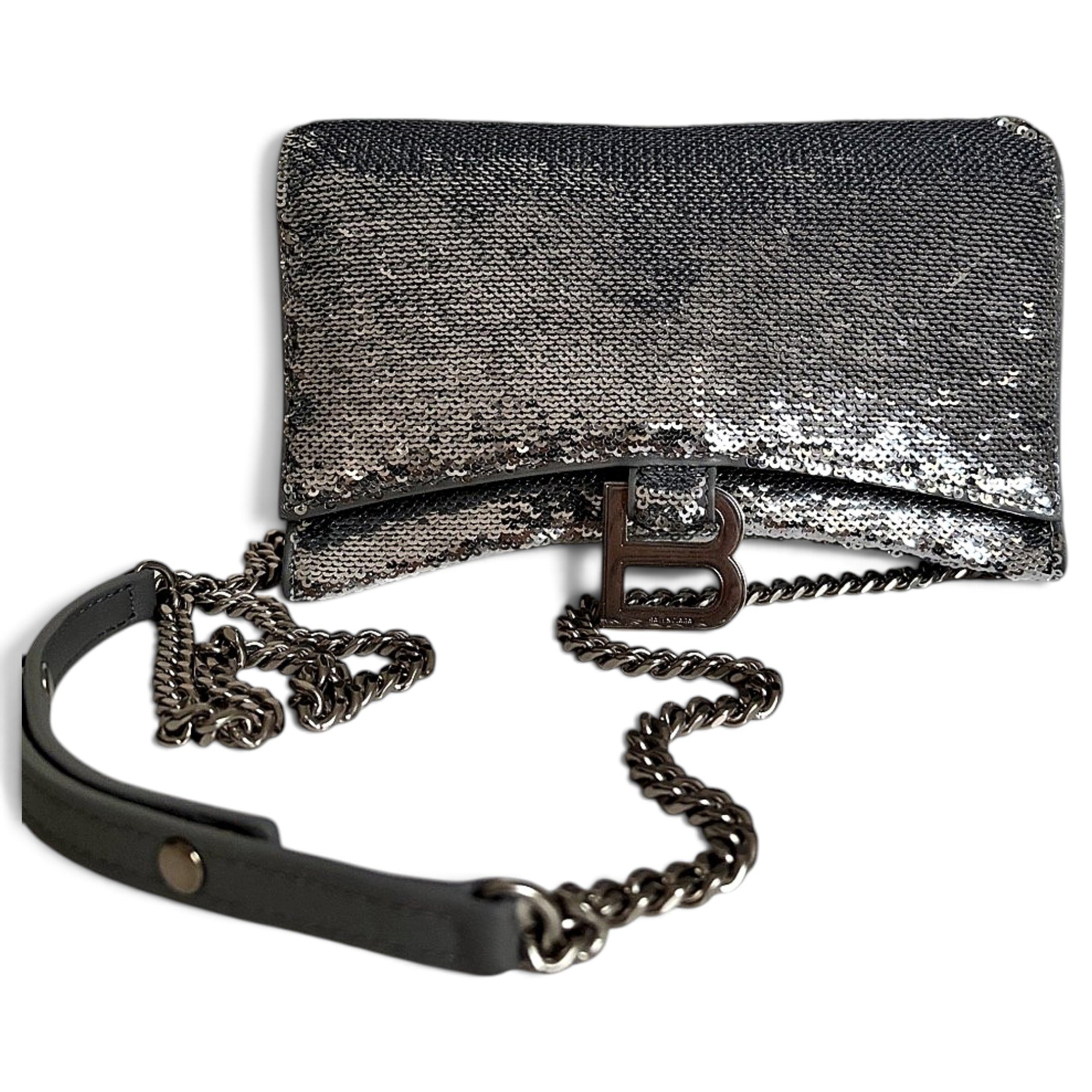 Balenciaga Hourglass glitter handbag