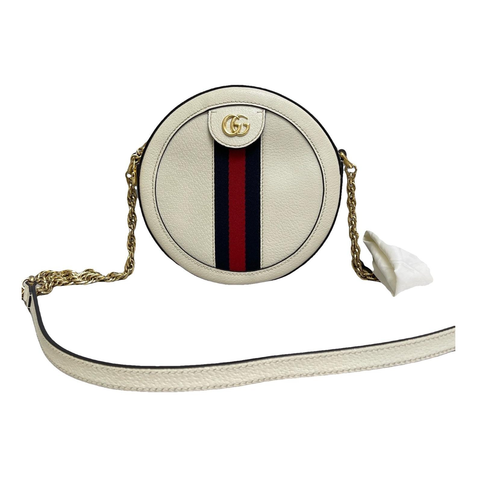 Ophidia Round leather handbag
