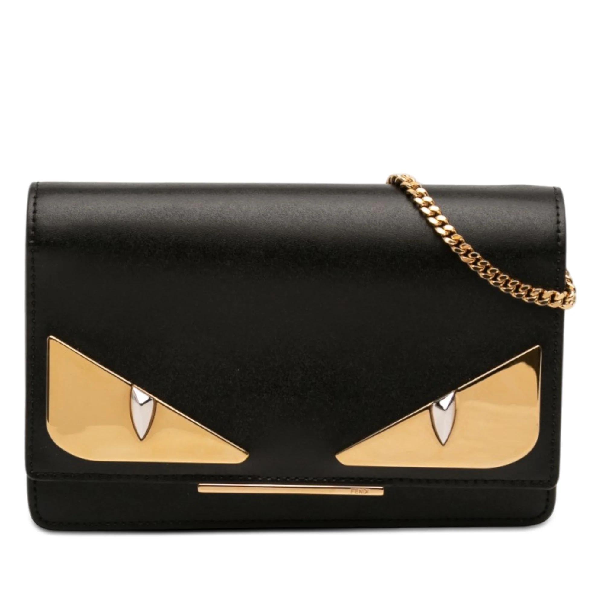 Wallet On Chain leather handbag