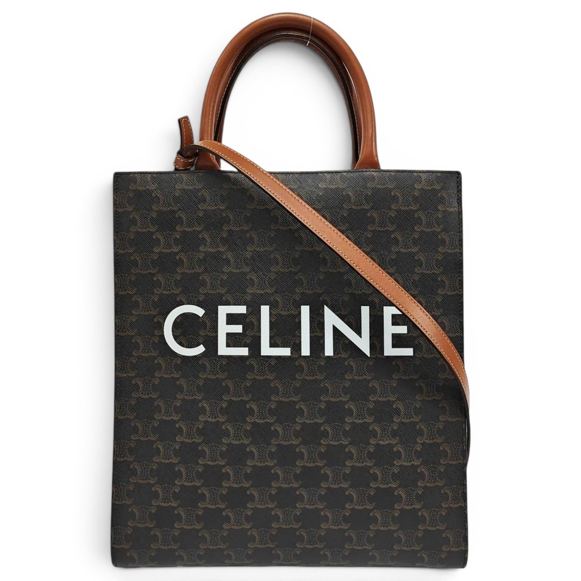 Cabas Vertical leather tote