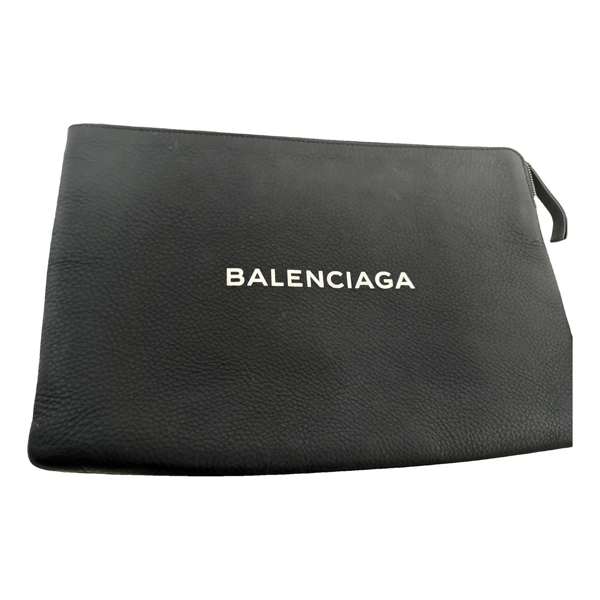 Leather clutch bag