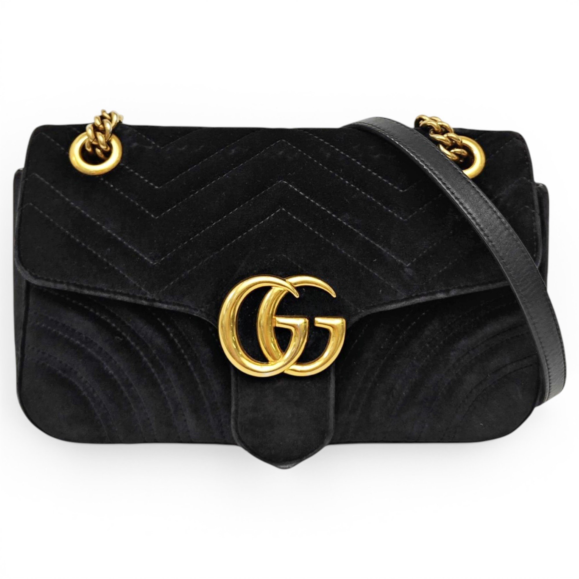 GG Marmont Flap velvet handbag